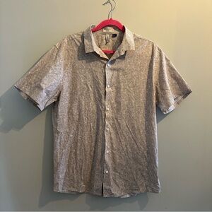 Men's Beige Short Sleeve Shirt